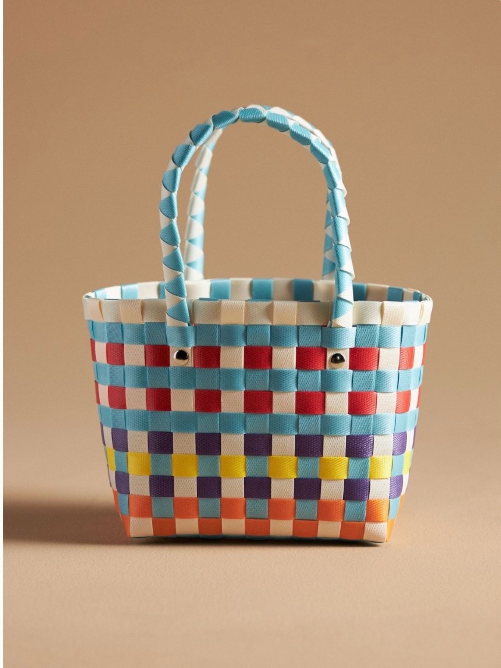 Anthropolgie Mini Woven Basket Tote
